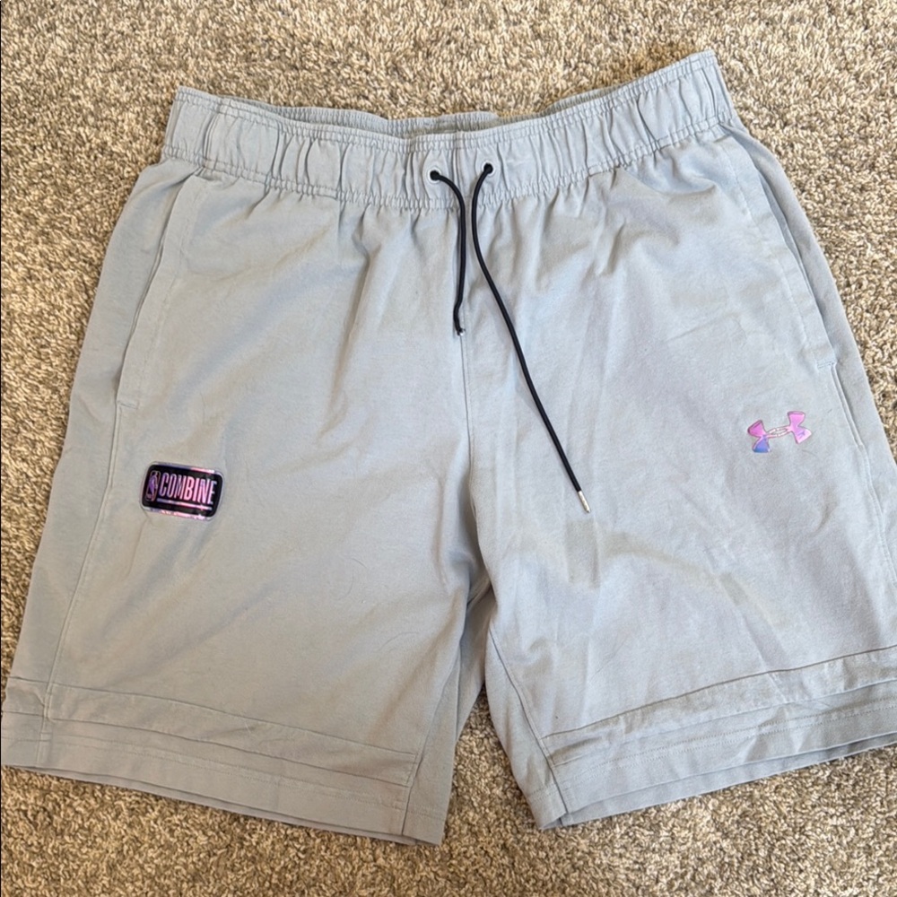 Under Armour Gray Athletic Shorts with Elastic Waistband